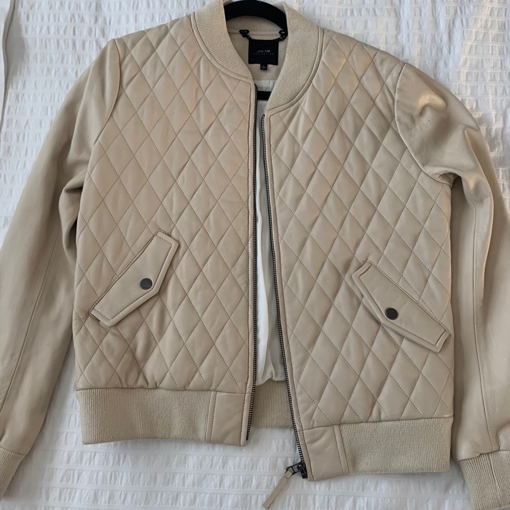 Joe’s Jeans Women’s Real Leather Jacket - Beige